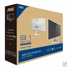 AOC C2491VWHE/WW 23.6英寸 1800R曲率 VA广视角不闪屏 曲面电脑显示器
