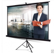 得力(deli)120英寸 16:10支架投影幕布投影布 家用投影仪幕布50496