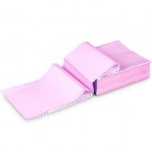 得力（deli）珊瑚海彩色电脑打印纸S241-2-1/3CS二联三等分80列(撕边 色序：白红 1000页/箱)