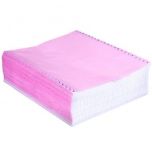 得力(deli)珊瑚海S241-2-1/3C二层三等分彩色不撕边电脑打印纸(色序：白红 1000页/箱)