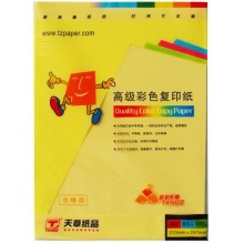 天章 (TANGO) 金彩天章A4 浅黄色彩色复印纸 80g 100张/包 单包装