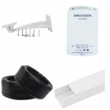 视频监控系统辅材 电源线、网线、电源、支架、线槽等