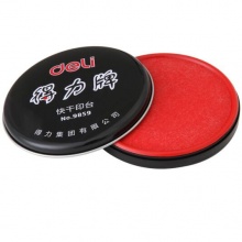 得力（deli）9859快干印台印泥(红色)