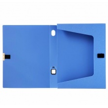 得力( deli )5605 A4加厚pp面板35mm-蓝色牢固耐用粘扣档案盒/文件盒/资料盒/文件夹