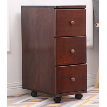 胡桃木三层储物柜