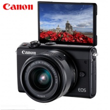 佳能微单（Canon）EOS M100 （15-45镜头黑色套机）（2420万像素 触控翻转LCD 全像素双核对焦
