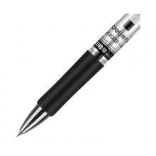 得力(deli)S01黑色0.5mm经典办公按动中性笔水笔签字笔 子弹头12支/盒