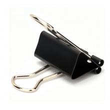 得力(deli)48只25mm黑色长尾票夹 金属票据夹燕尾夹铁夹子 中号8564