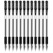 得力(deli)6601 半针管黑色中性笔水笔签字笔 12支/盒 0.5mm 黑色（12支装）