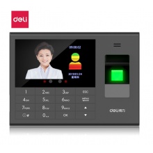 得力(deli)人脸指纹混合识别考勤机 面部脸部识别考勤机指纹一体机刷脸打卡机33868/3765 200张人脸快速识别，1000枚指纹大容量录入，操作简单，配置方便