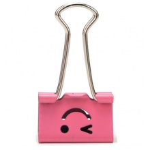 彩色长尾夹金属票夹4#