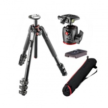 曼富图MT190XPRO4单反相机铝合金4节三脚架+MHXPRO-BHQ2球型云台 脚架套装+快装板+脚架包