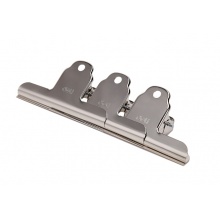 得力(deli)1只102mm山形票据票夹 财务票据夹金属票据夹子 办公用品 中号9532