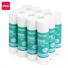 得力(deli)21g高粘度PVA固体胶水/胶棒 12支/盒 办公用品 7102