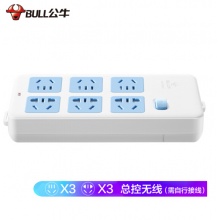公牛（BULL) 新国标无线插座/插线板/插排/排插/接线板 6位