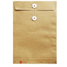 得力 A4混浆牛皮纸档案袋 175g侧宽4cm